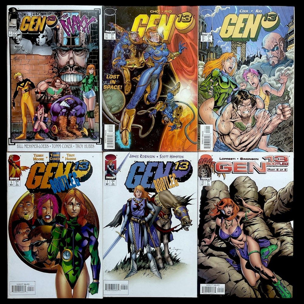Image Comics GEN 13 #21 22 / GEN13 Bootleg 5 7 12 / GEN 13 THE MAXX #1 Comic Lot